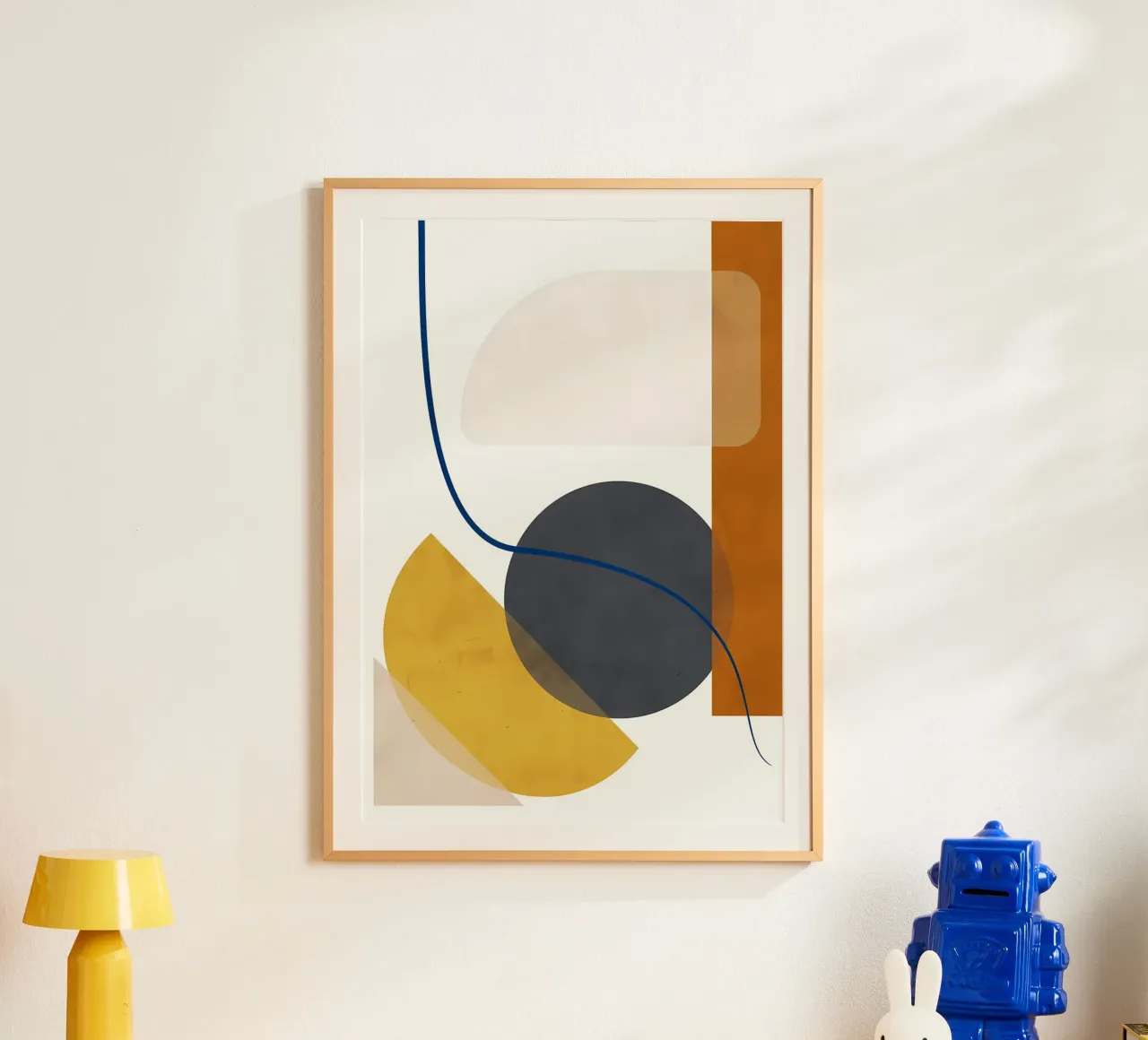 GEOMETRICO MINIMALISTA 78B poster con telaio in alluminio da Aiden Garcia