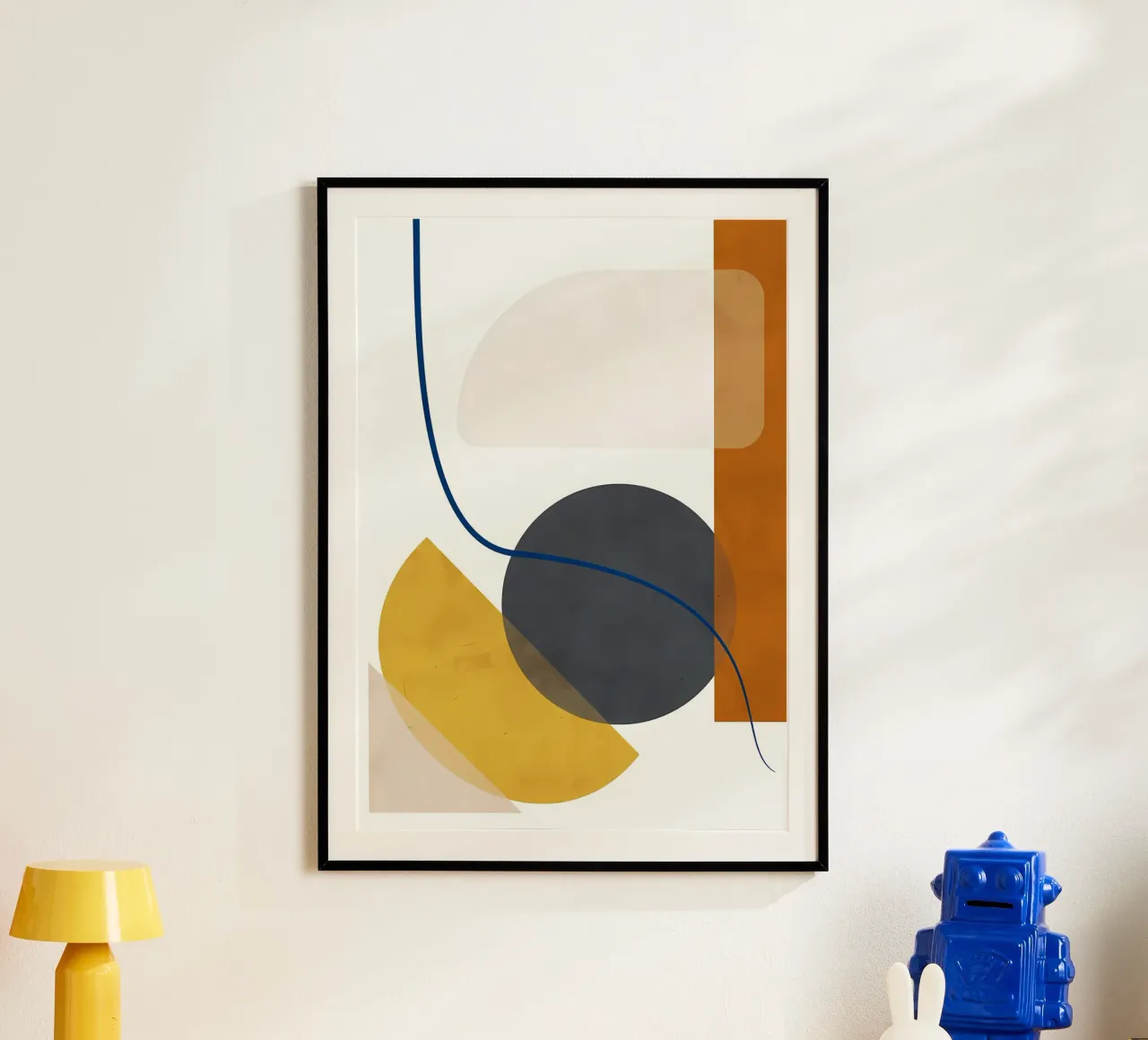 GEOMETRICO MINIMALISTA 78B poster con telaio in alluminio da Aiden Garcia