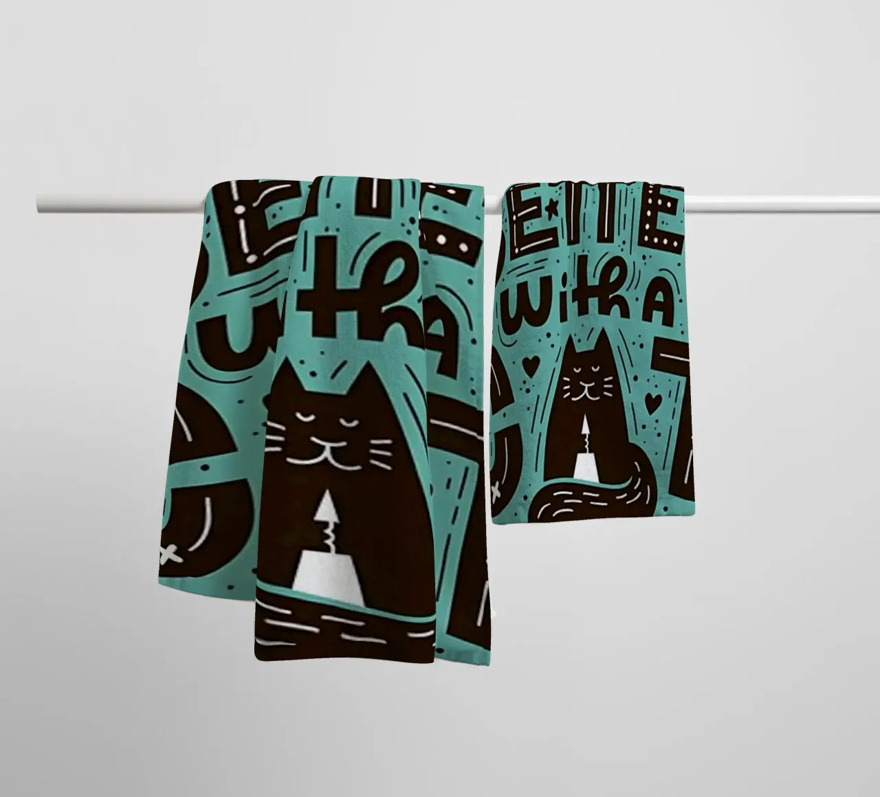 Gatto asciugamano da bagno da Bartosz Powalka