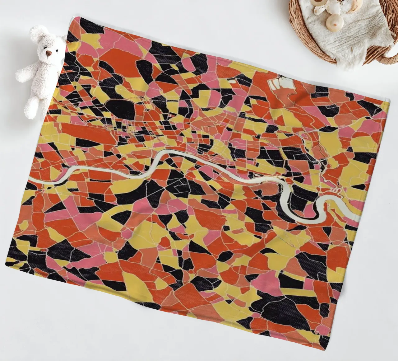 London II fleece blanket by The Cartography Collection