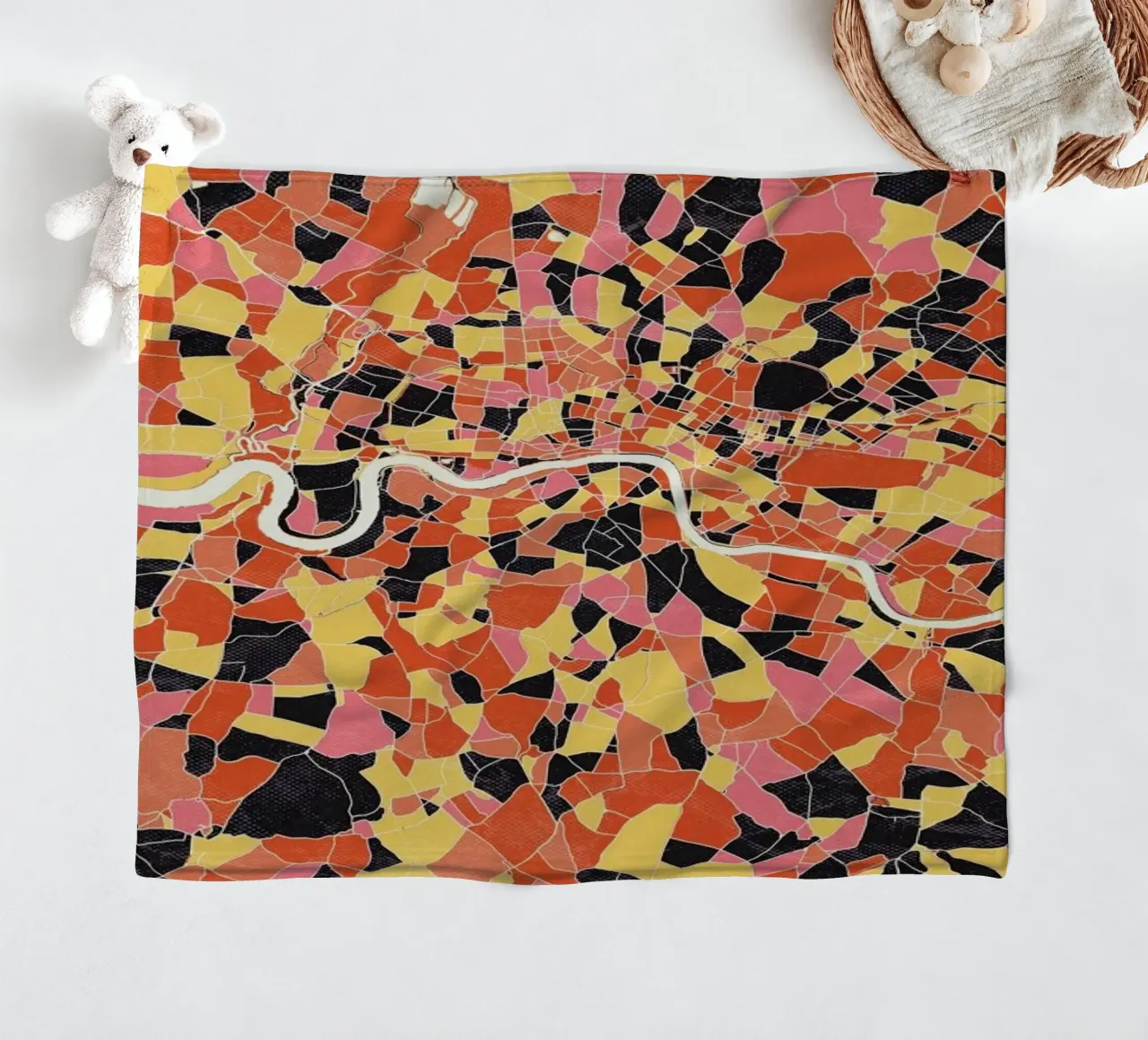 London II fleece blanket by The Cartography Collection