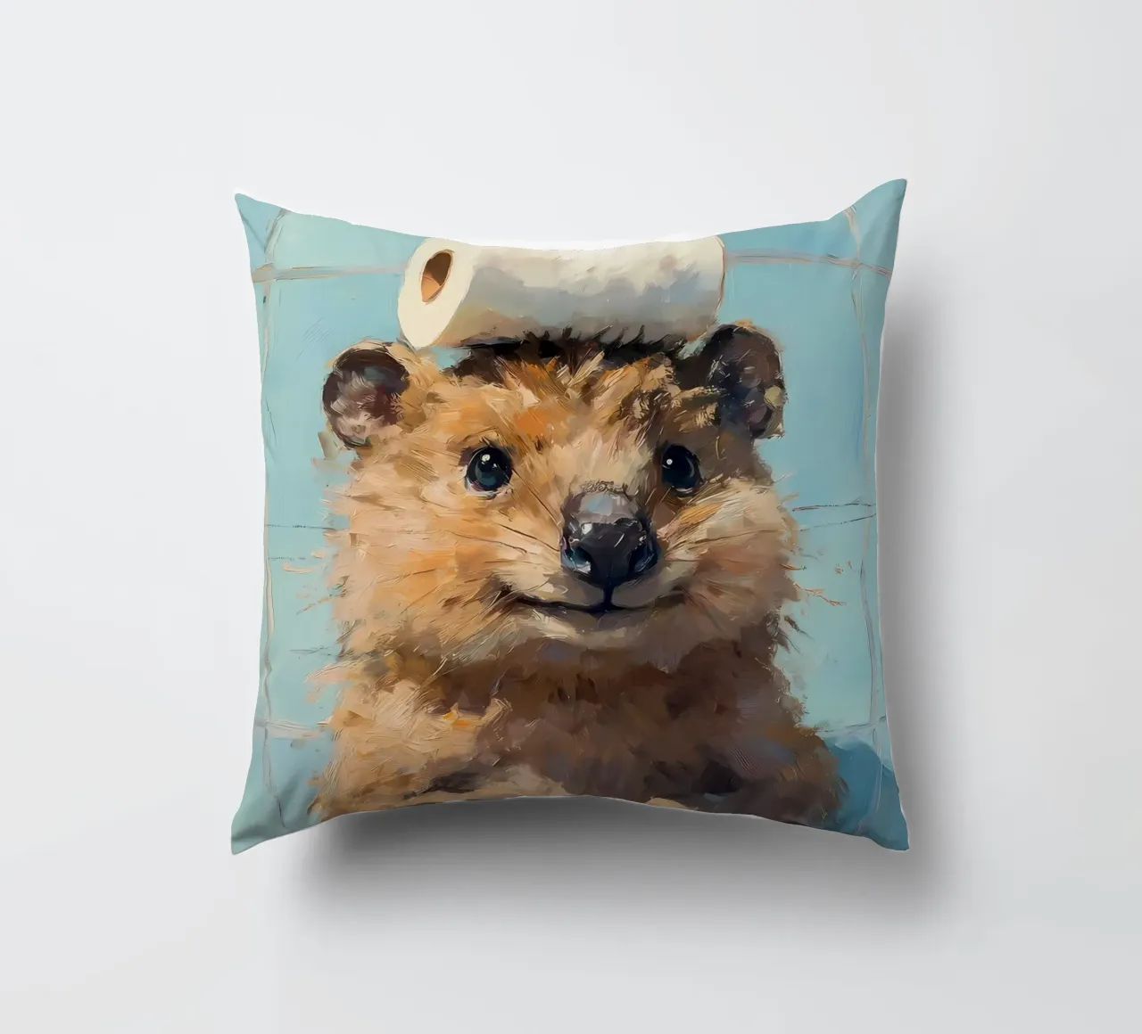 Quokka con carta igienica cuscino da Adrian Patel