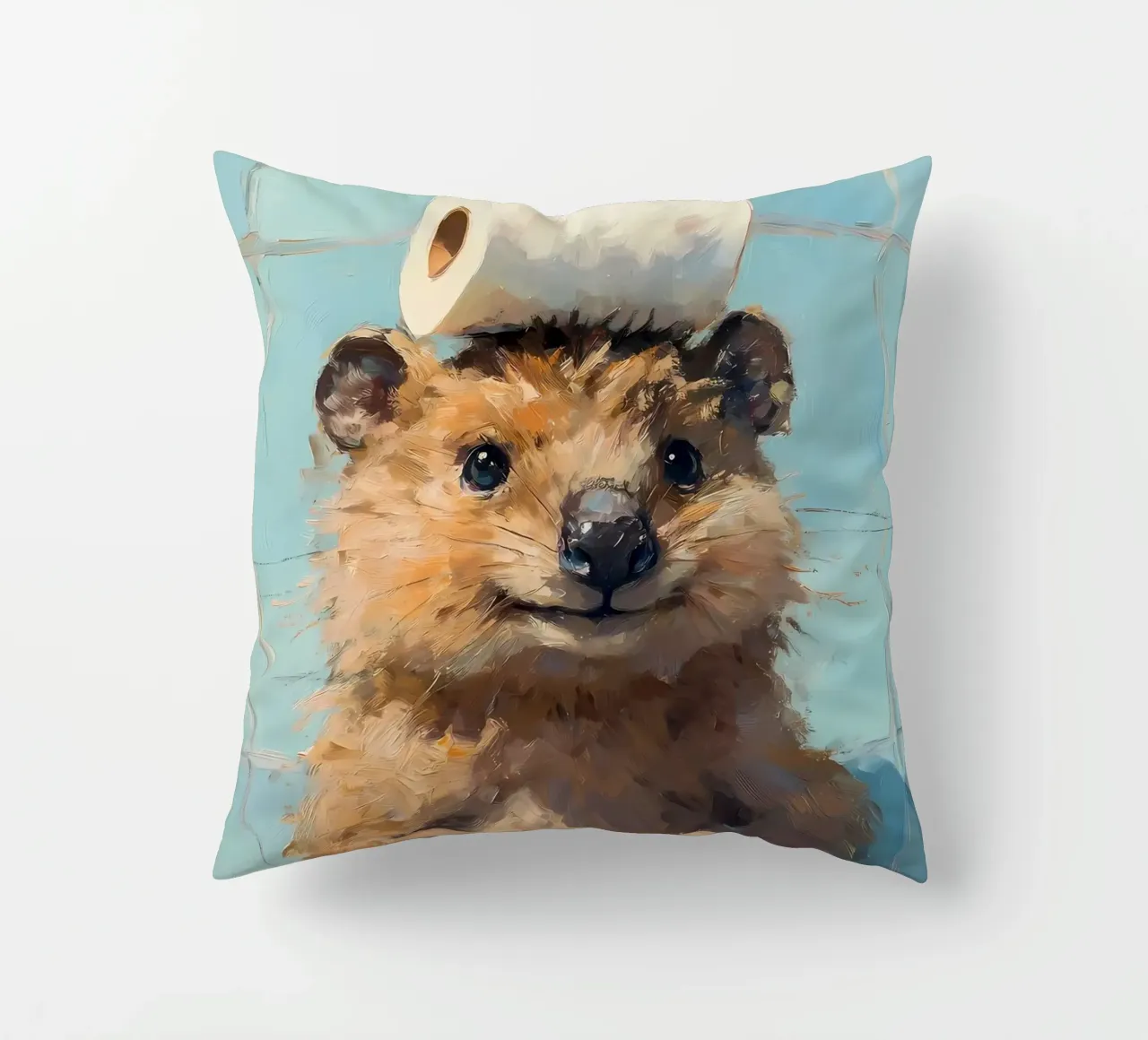 Quokka con carta igienica cuscino da Adrian Patel