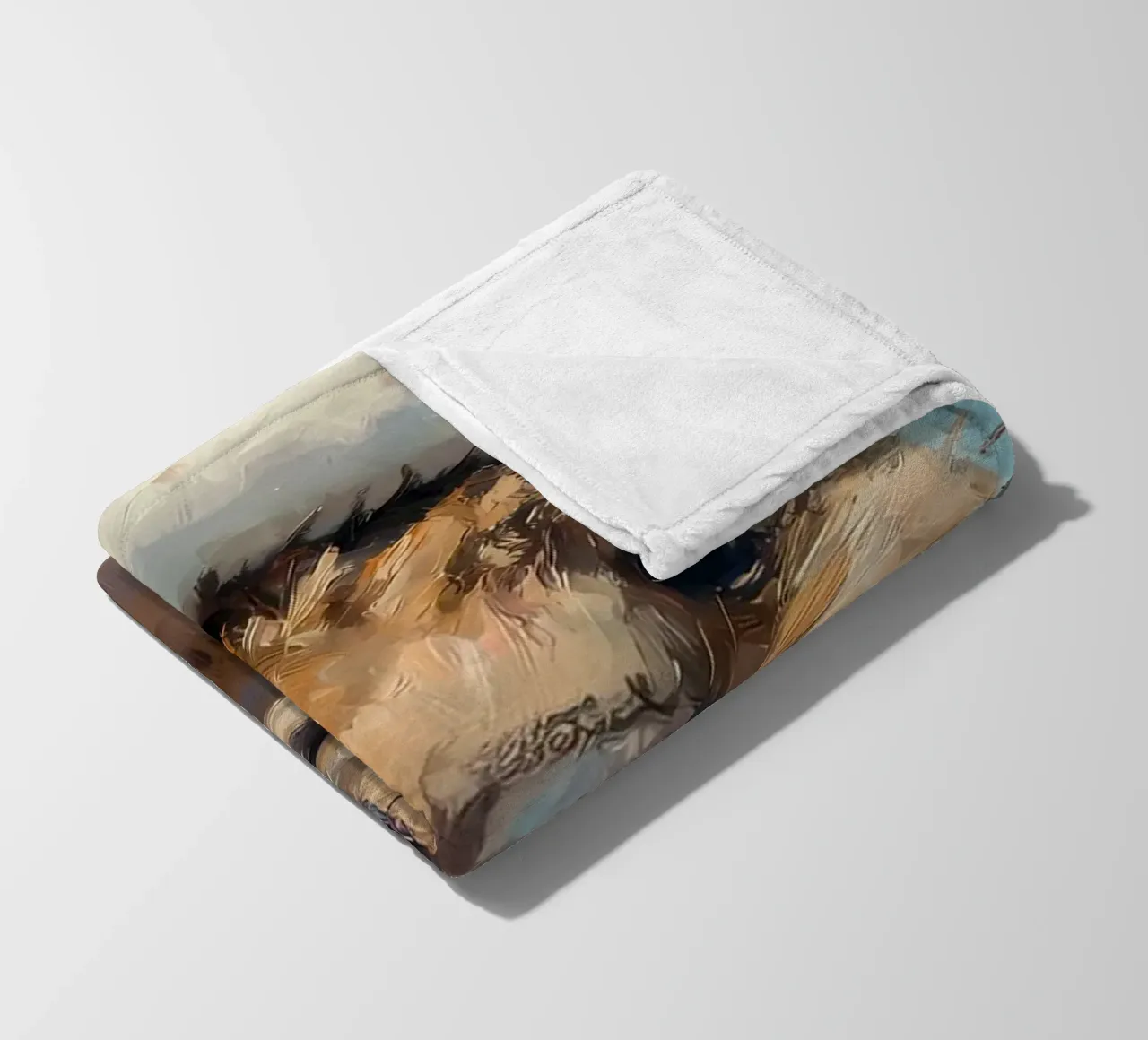 Quokka with Toilet Paper fleece blanket by Adrian Patel