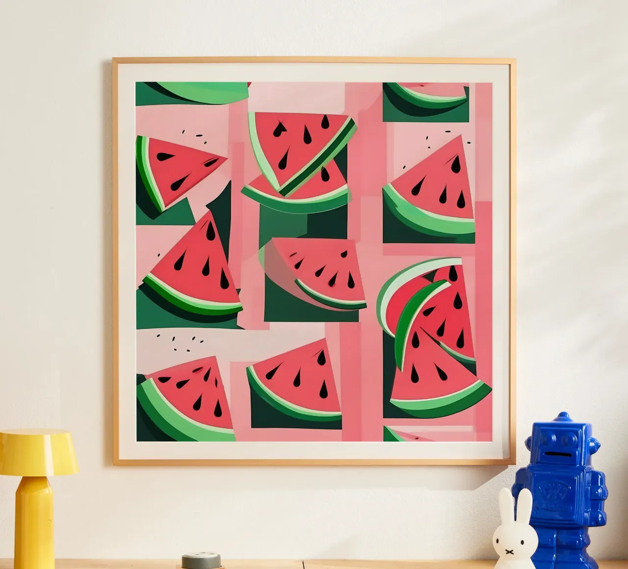 Pastèque_style_A_2 poster de Pink- und LoveArt by LK