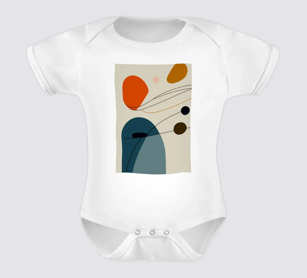 Abstracte kunst babyrompertje korte mouwen van Aiden Garcia