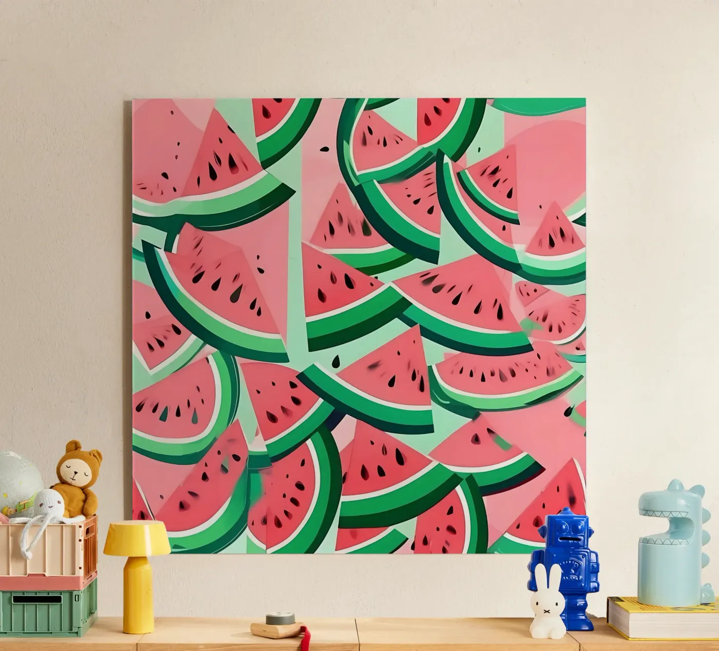 Watermelon_style_A_3 Acryl-Glas von Pink- und LoveArt by LK