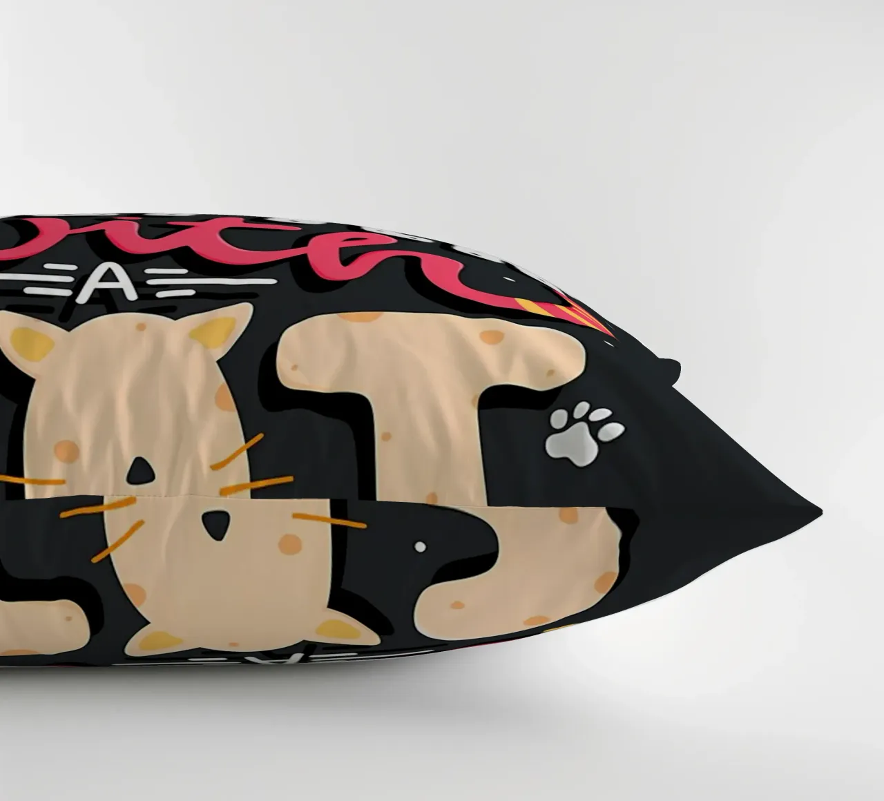 Life Is Better With A Cat decorative cushion by Bartosz Powalka