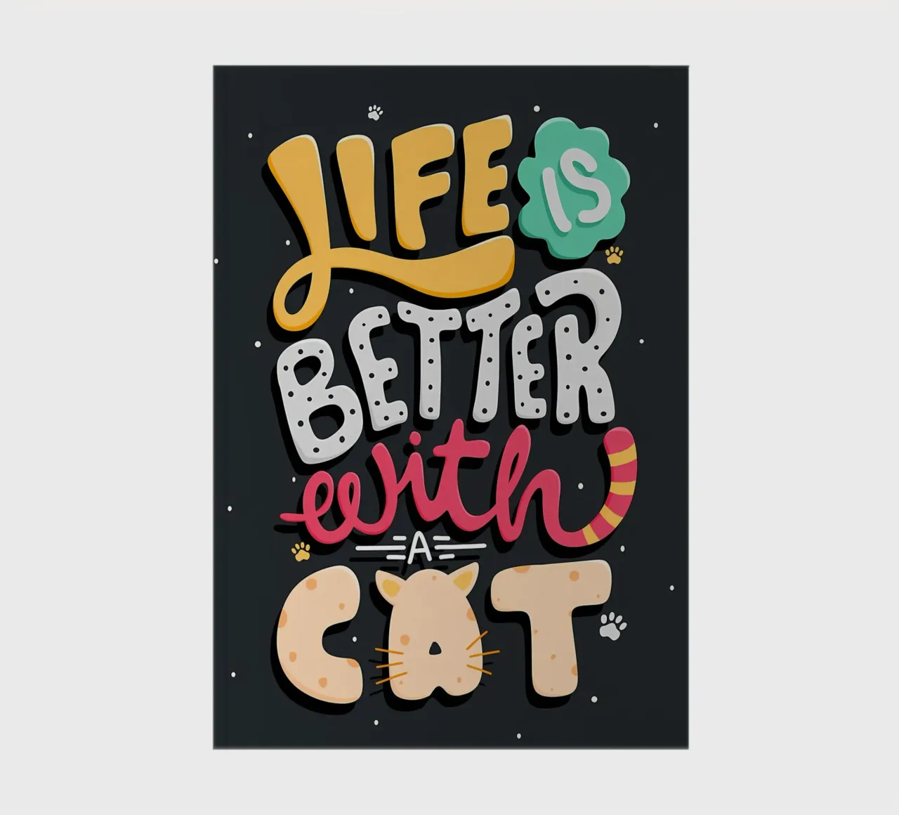 Life Is Better With A Cat notebook by Bartosz Powalka