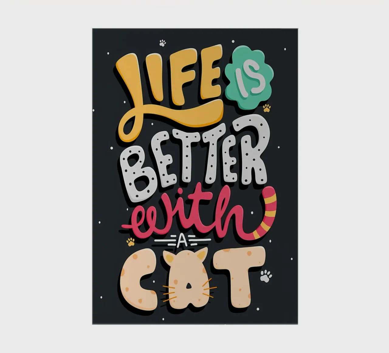 Life Is Better With A Cat notebook by Bartosz Powalka