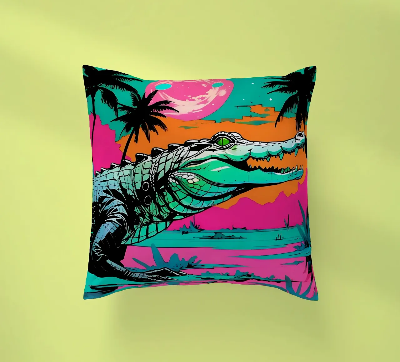 Coccodrillo_Stile_D_2 cuscino da Tierisch bunt by LK