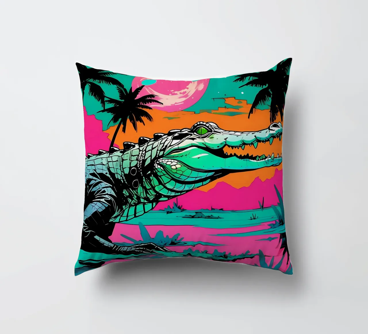 Coccodrillo_Stile_D_2 cuscino da Tierisch bunt by LK