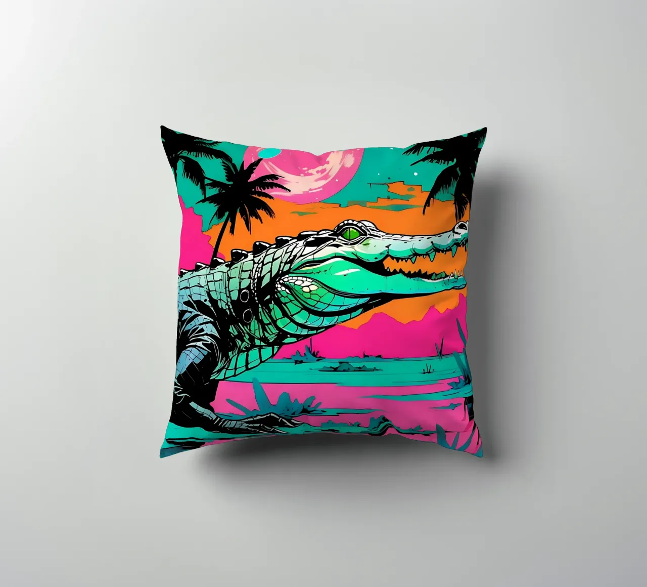 Coccodrillo_Stile_D_2 cuscino da Tierisch bunt by LK