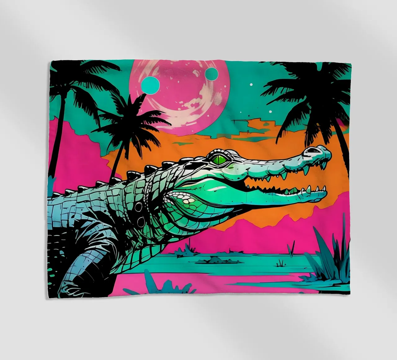 Cocodrilo_Style_D_2 toalla de playa de Tierisch bunt by LK