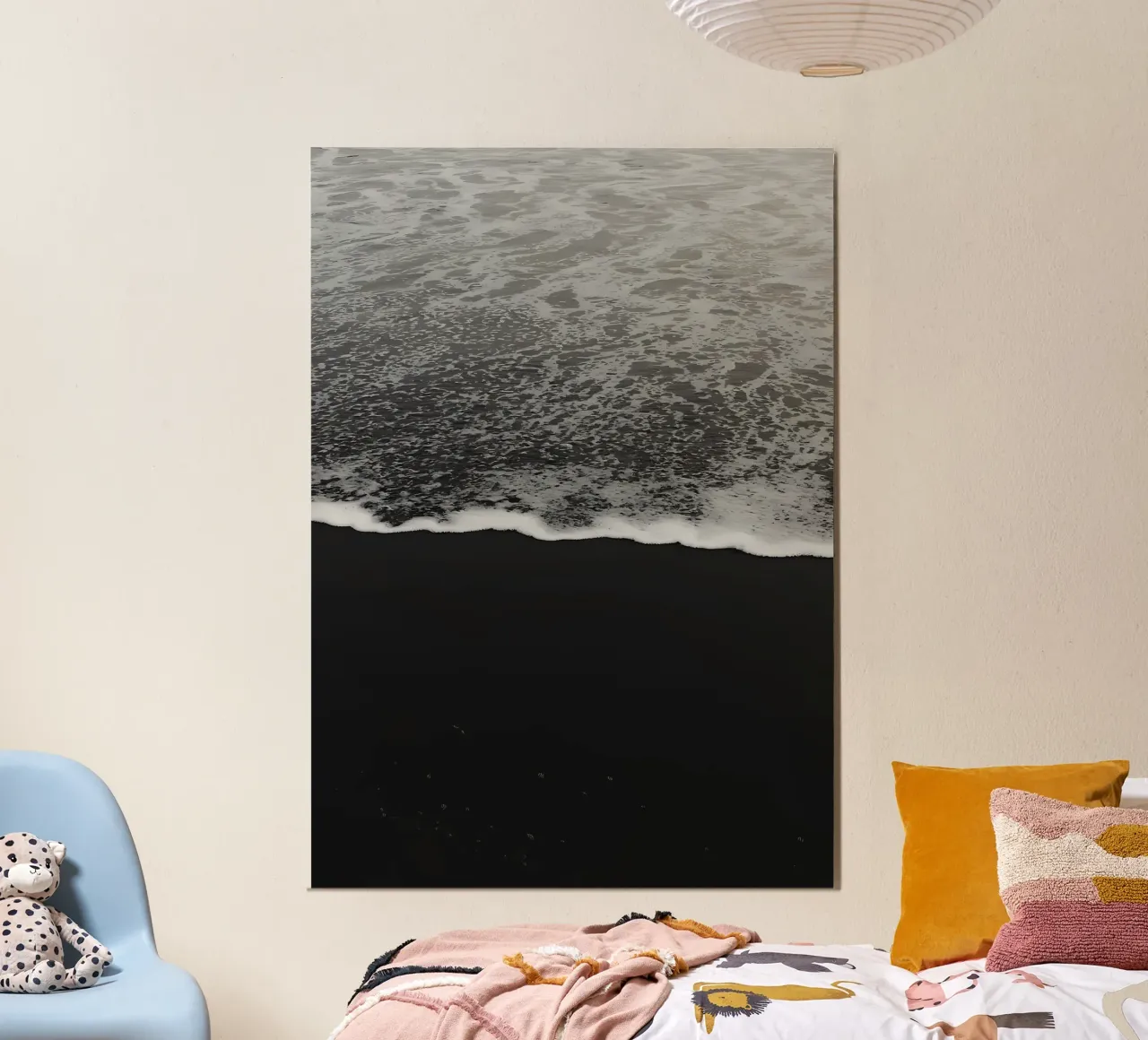 Onde della spiaggia di sabbia nera poster da Matthew Katz