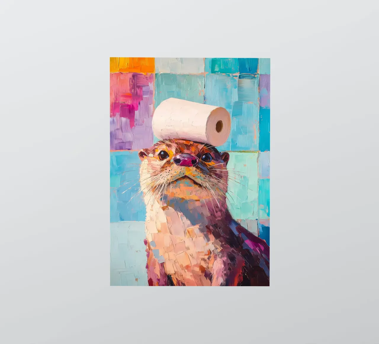 Otter with Toilet Paper sticker by Adrian Patel