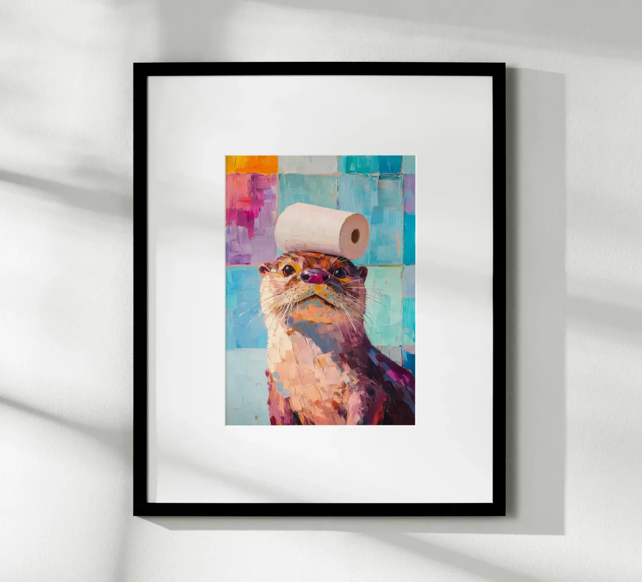 Otter with Toilet Paper poster by Adrian Patel