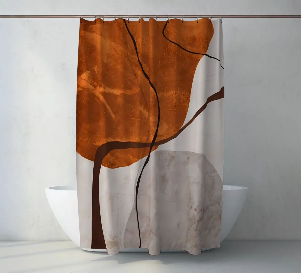 ORGANIC ABSTRACT 245B shower curtain by Aiden Garcia