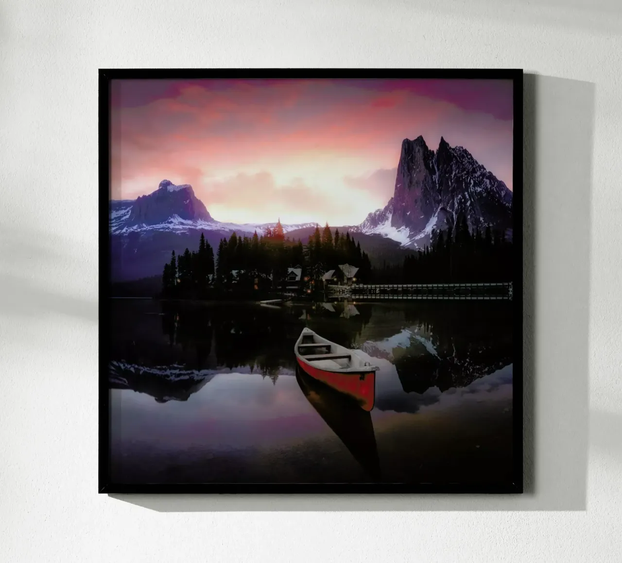 Rocky Mountains The Boat at Sunrise 7R24696 - joanaduenas poster da Pictufy