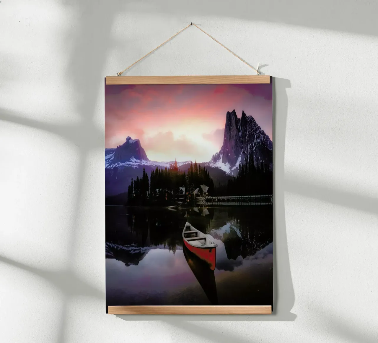 Rocky Mountains The Boat at Sunrise 7R24696 - joanaduenas poster da Pictufy