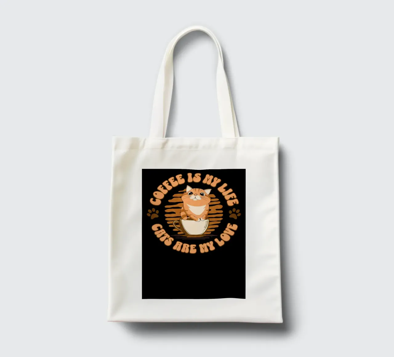 Caffè e gatti borsa in juta da Bartosz Powalka