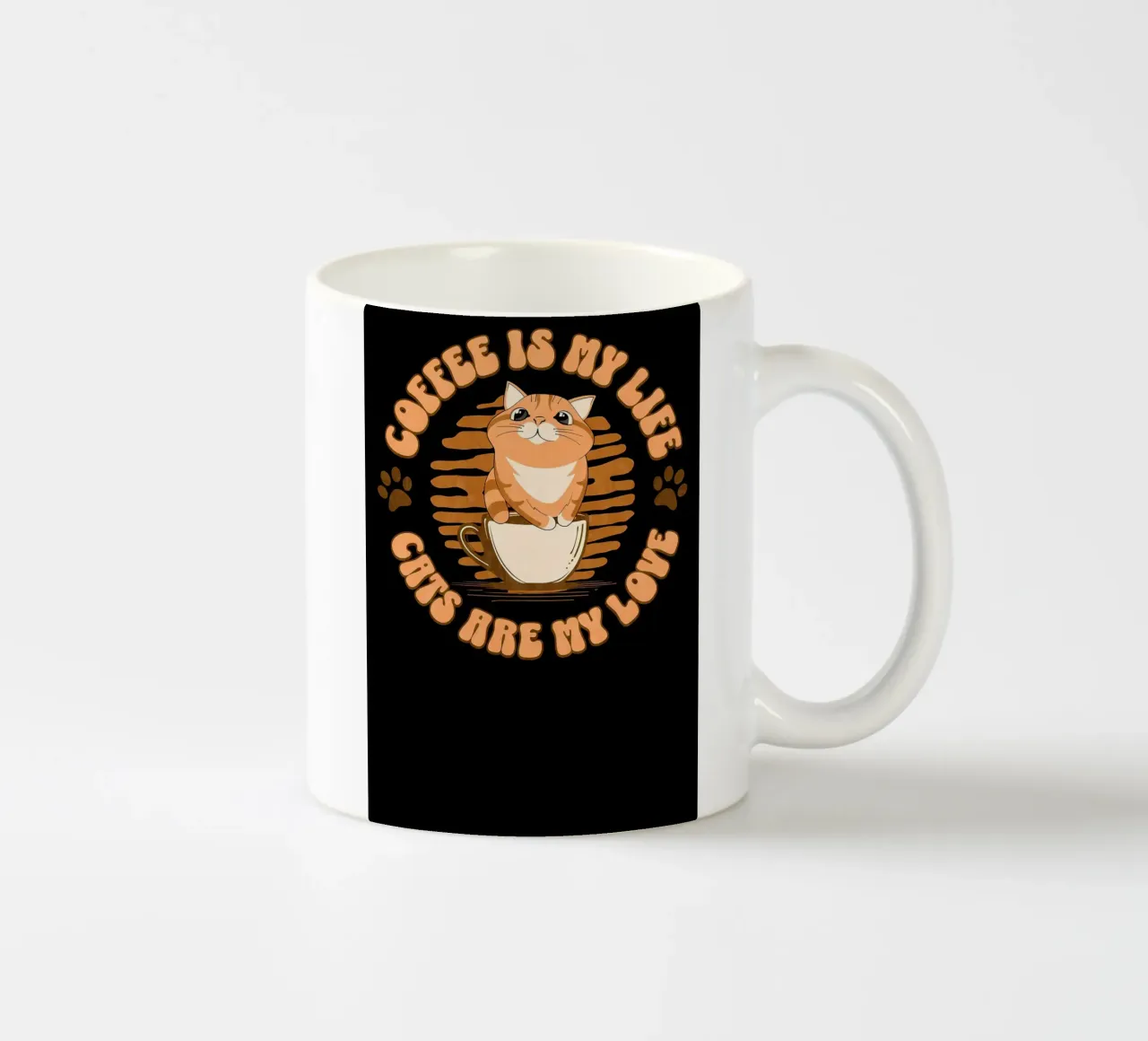 Caffè e gatti tazza in ceramica da Bartosz Powalka