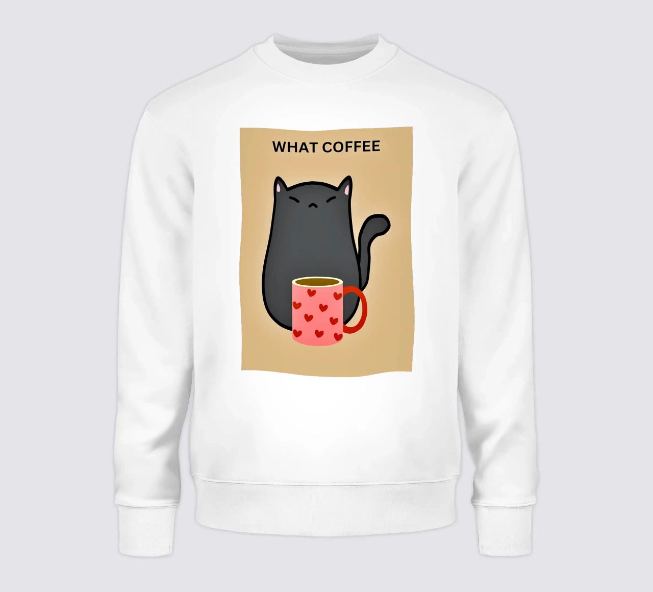 Gatto nero con caffè felpa da Bartosz Powalka