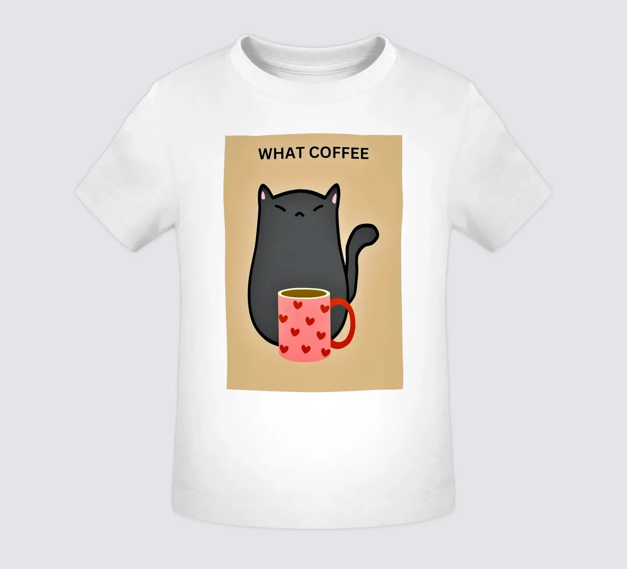 Gatto nero con caffè maglietta neonato da Bartosz Powalka
