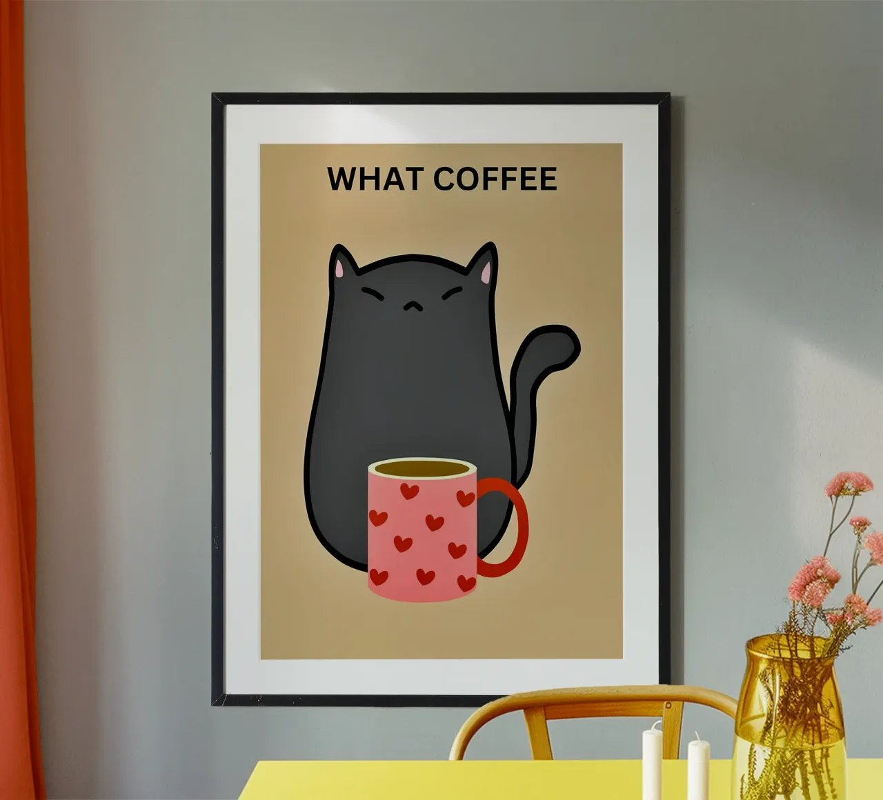 Gatto nero con caffè carta hahnemühle da Bartosz Powalka