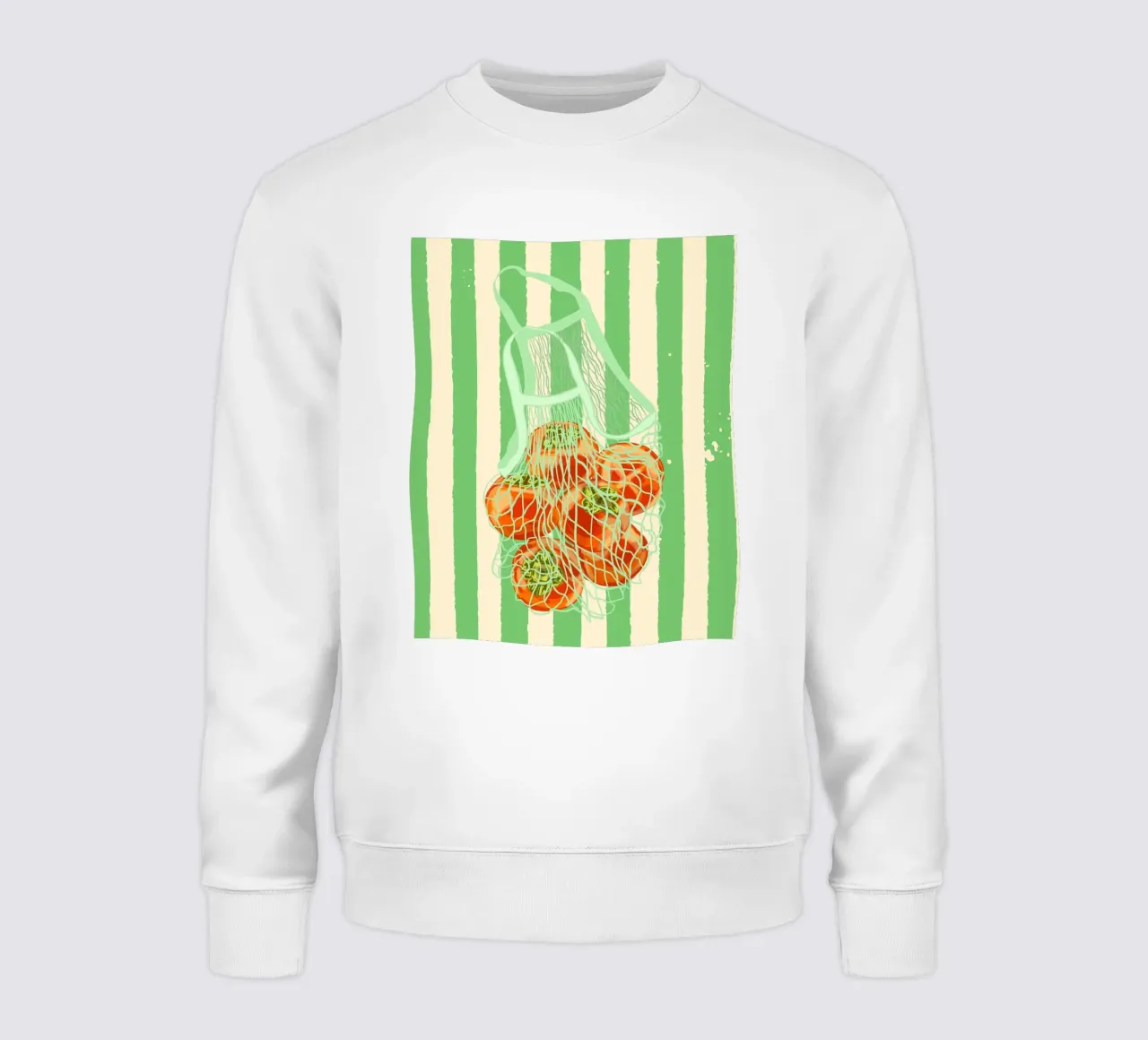 Cachi verdi a strisce retrò in sacchetto a rete felpa da EDMPROJECT