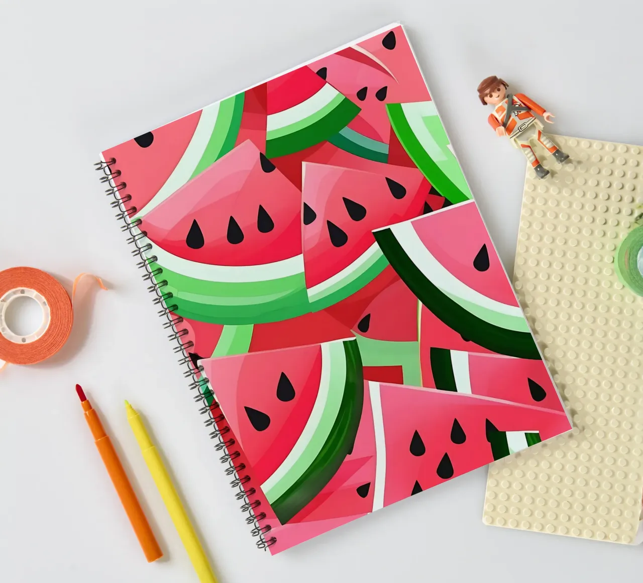 Watermelon_style_A_4 spiral notebook by Pink- und LoveArt by LK