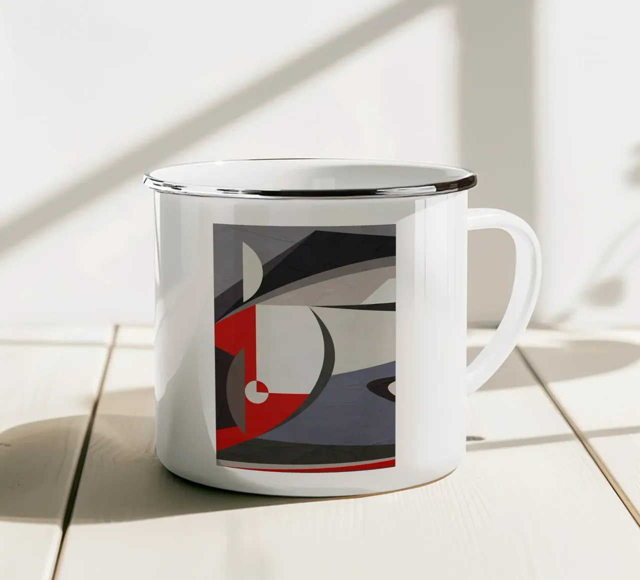 ASTRATTO GEOMETRICO 563B1 tazza in smalto da Aiden Garcia