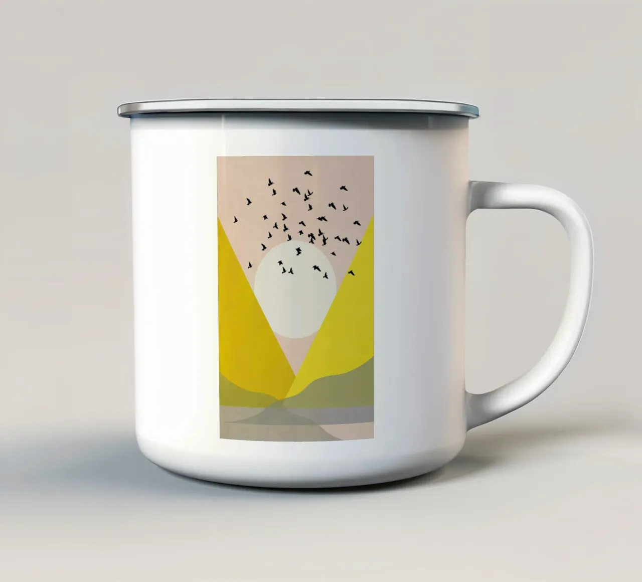 Sunflock Emaille Tasse von Pure
