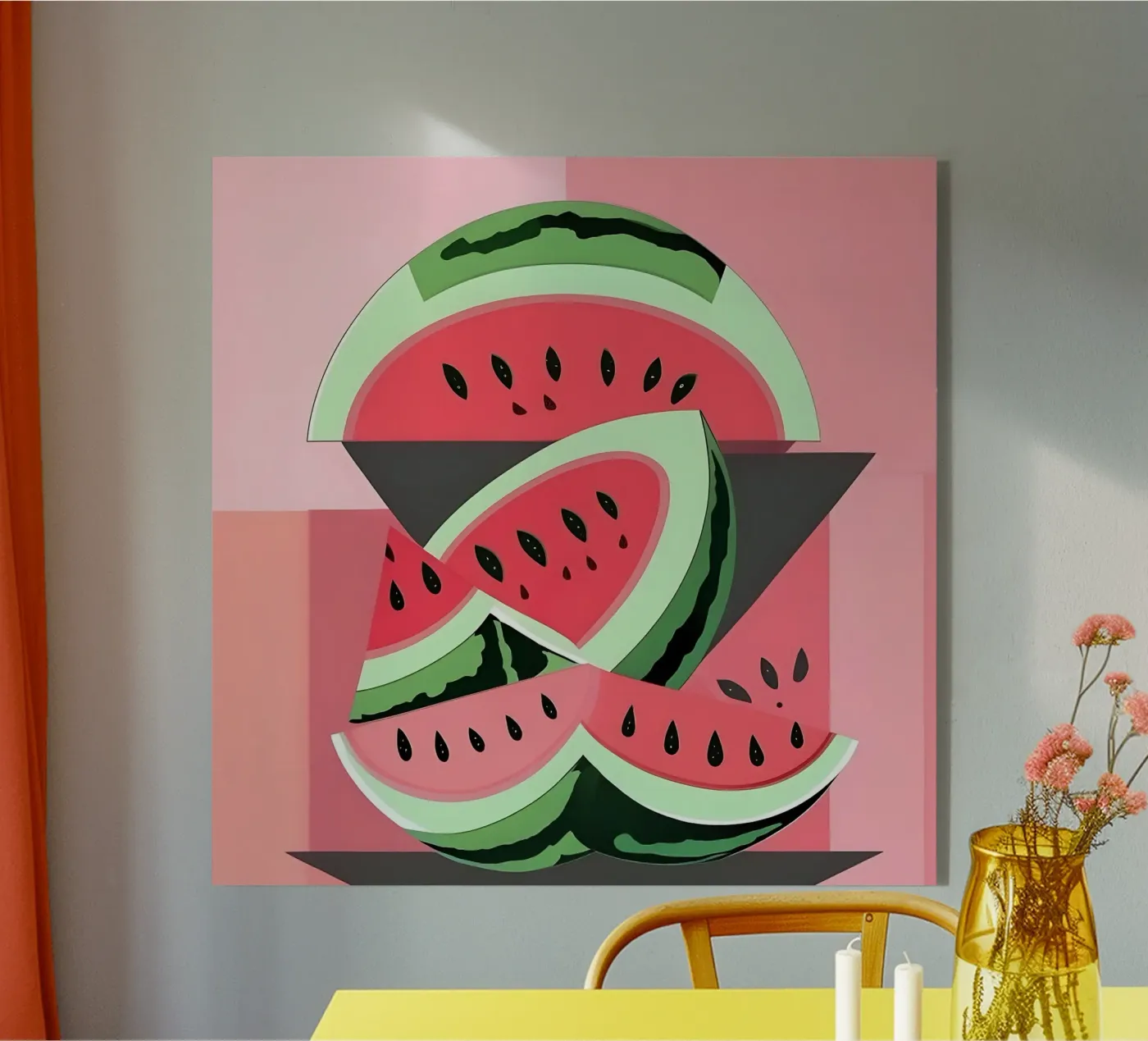 Watermelon_style_A_5 plexiglas de Pink- und LoveArt by LK