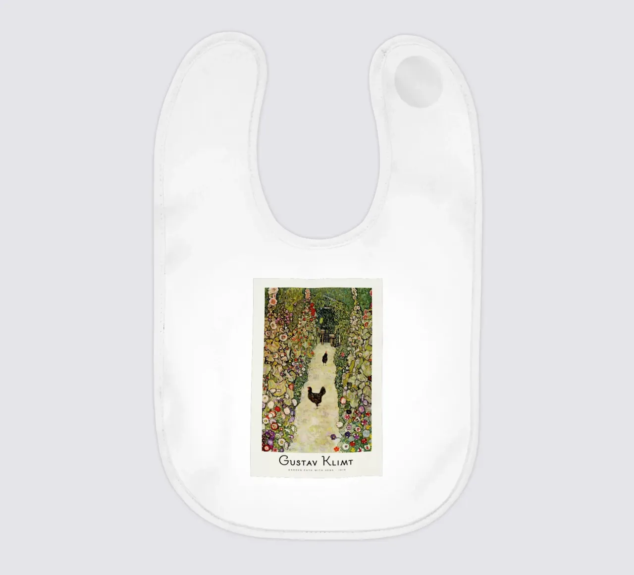 Klimt - Garden Path with Hens babero de ARTOTHEK