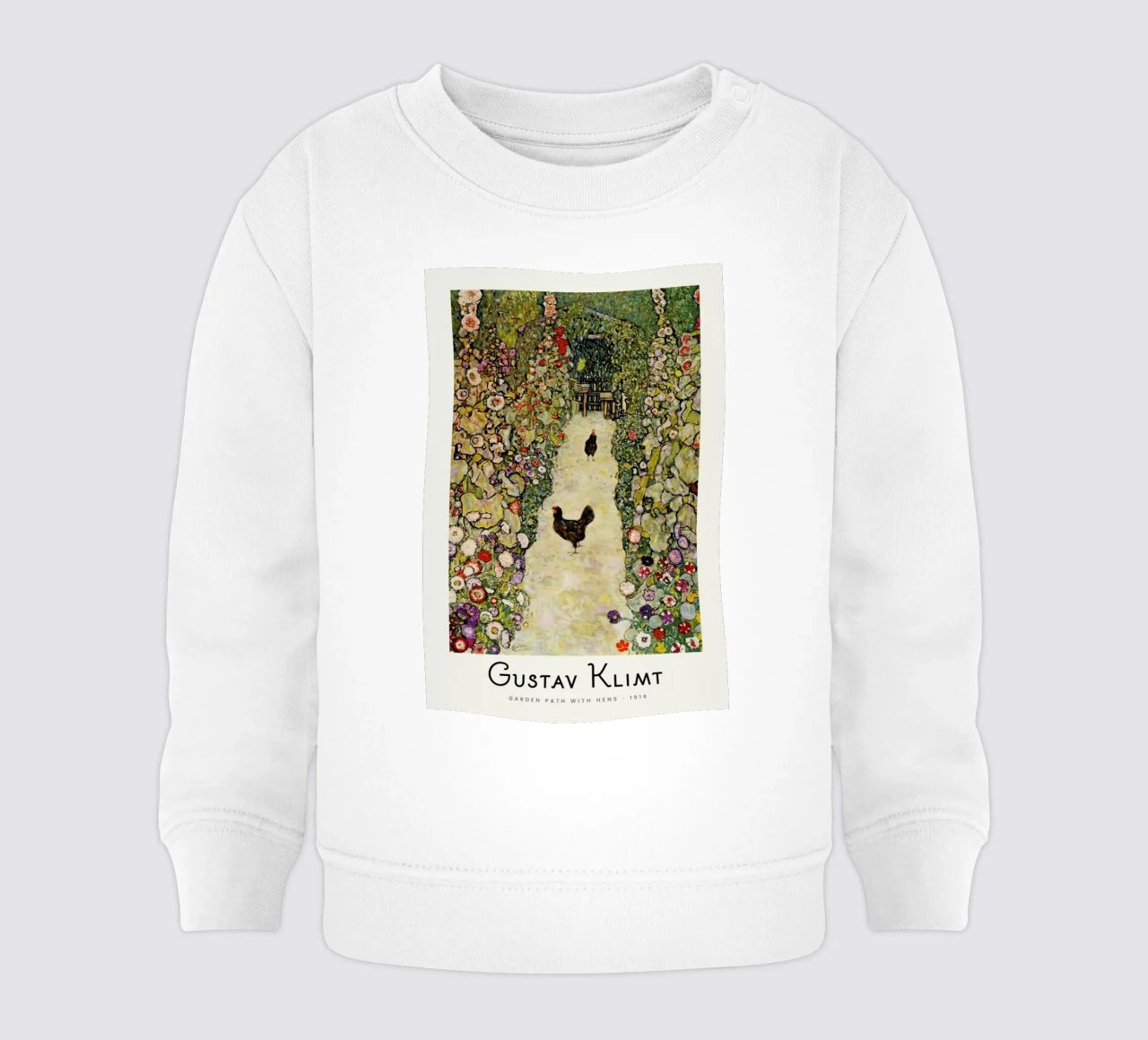 Klimt - Garden Path with Hens felpa neonato da ARTOTHEK