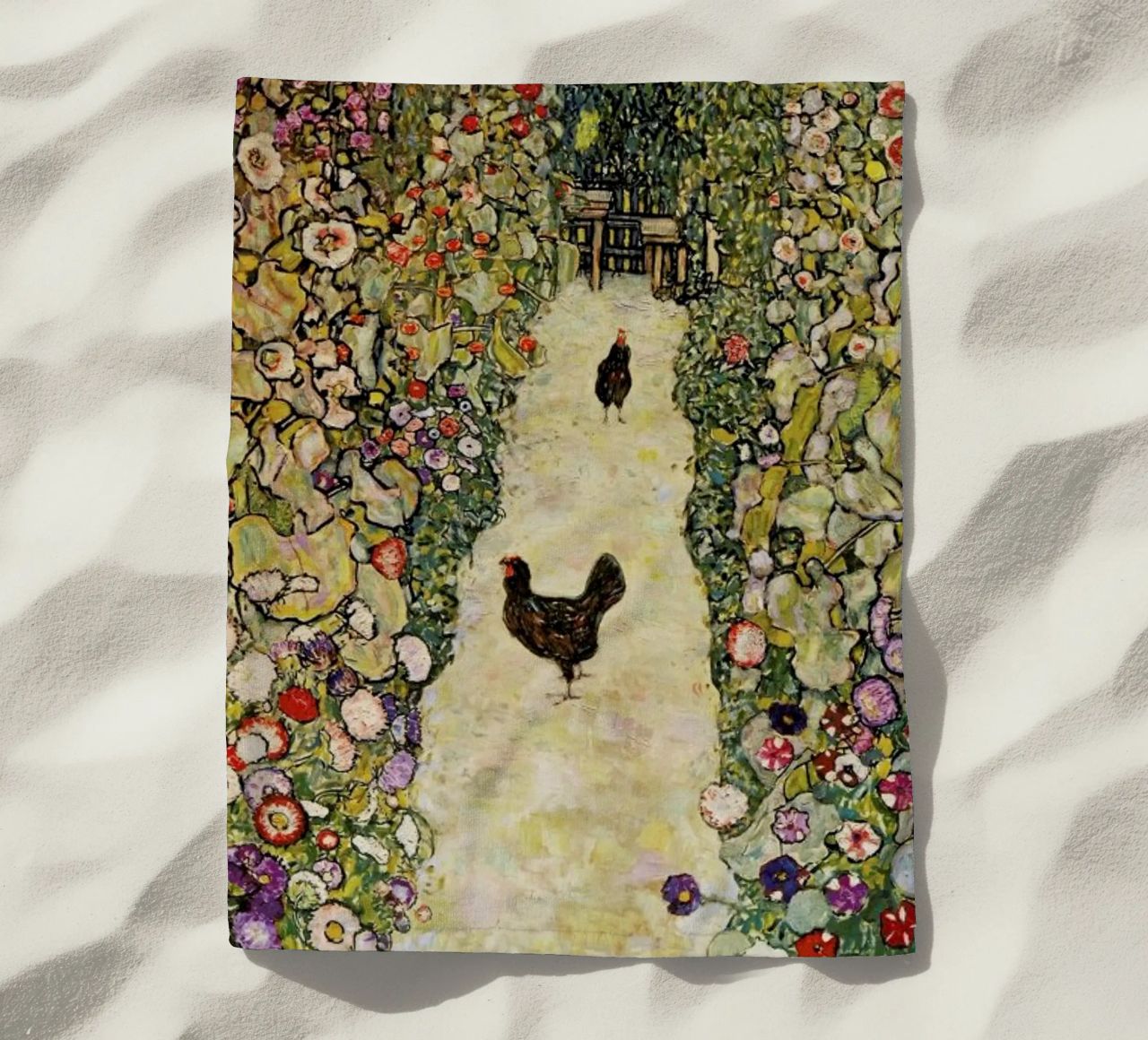 Klimt - Garden Path with Hens telo mare da ARTOTHEK