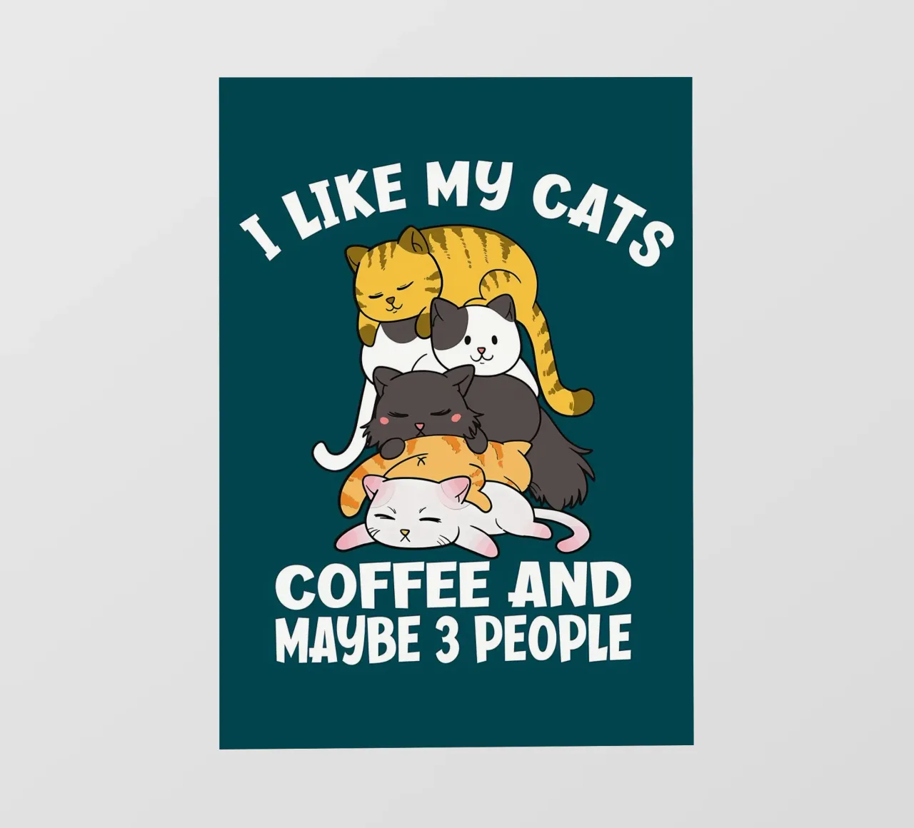 Gatti caffè e 3 persone telo in pvc da Bartosz Powalka