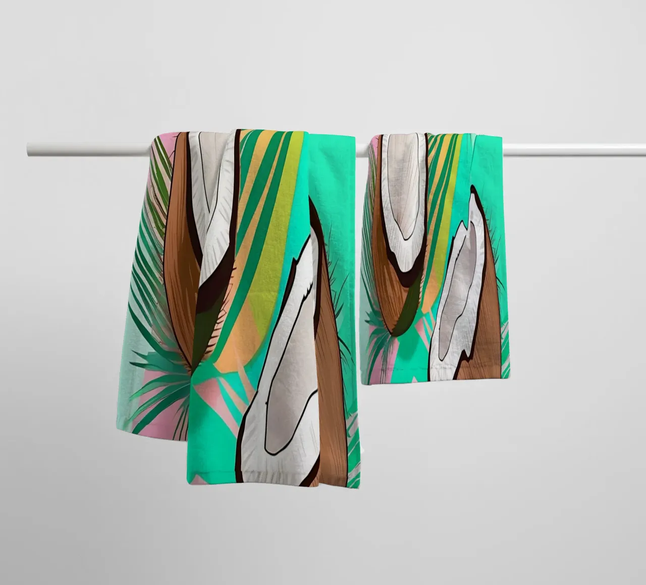 Coconut_Style_A_1 towel by Pink- und LoveArt by LK