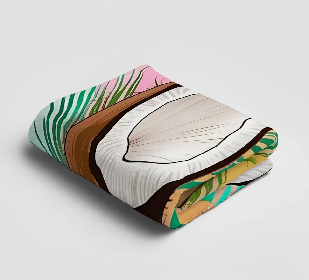 Coconut_Style_A_1 towel by Pink- und LoveArt by LK