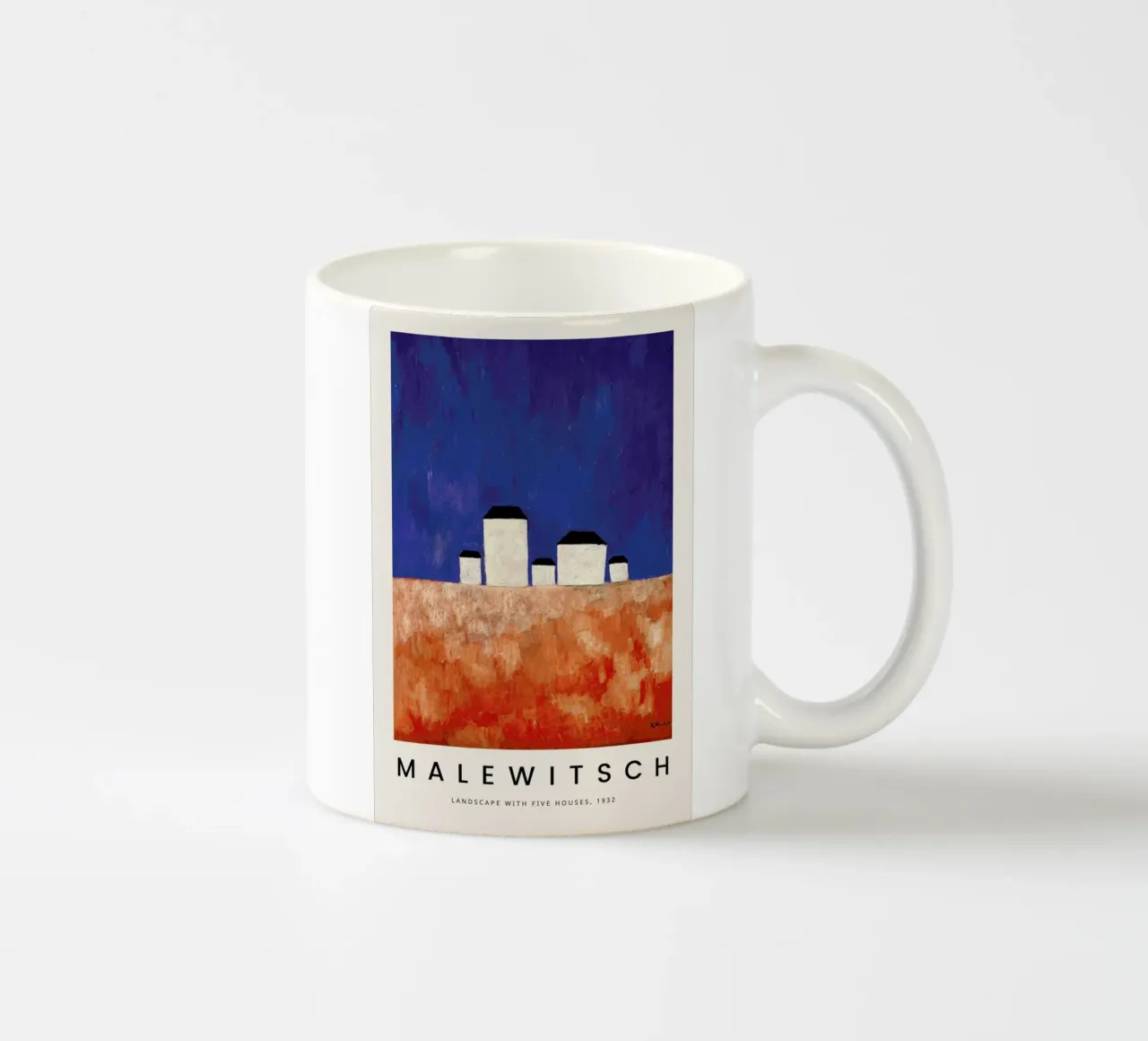 Malewitsch - Landscape with Five Houses tazza in ceramica da ARTOTHEK