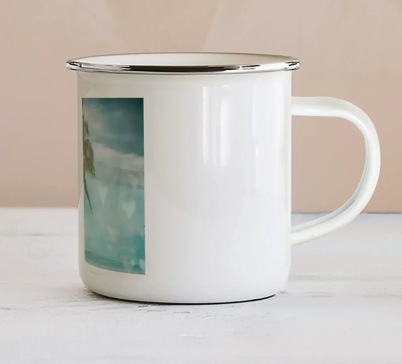 Spiaggia vintage delle Hawaii 07 tazza in smalto da Matthew Katz