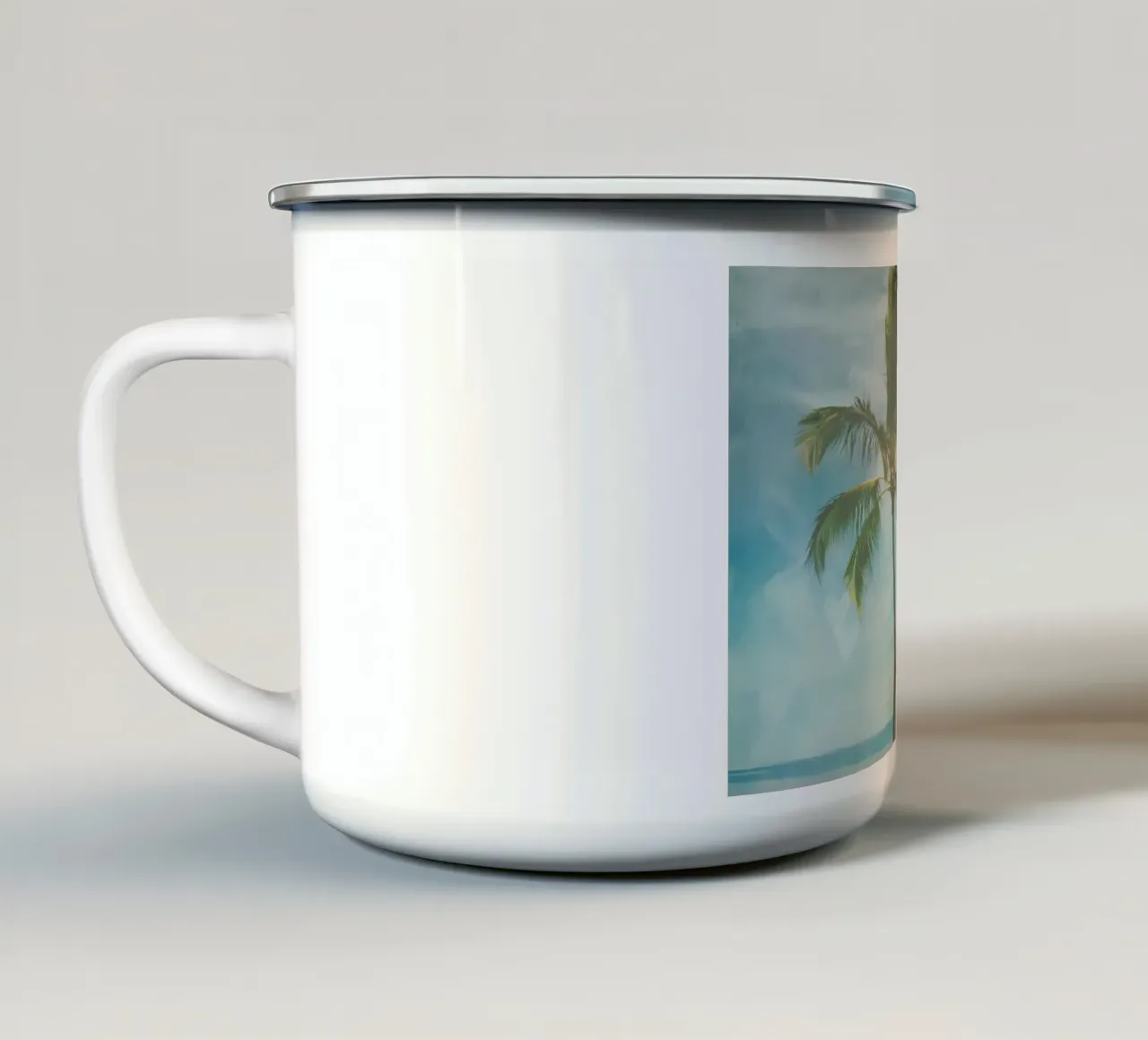 Spiaggia vintage delle Hawaii 07 tazza in smalto da Matthew Katz