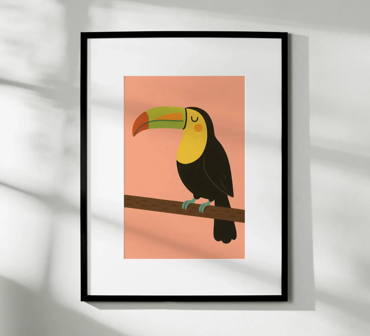 Bunter Tukan - Kinder Tier Poster von Tiny Tails & Stripes