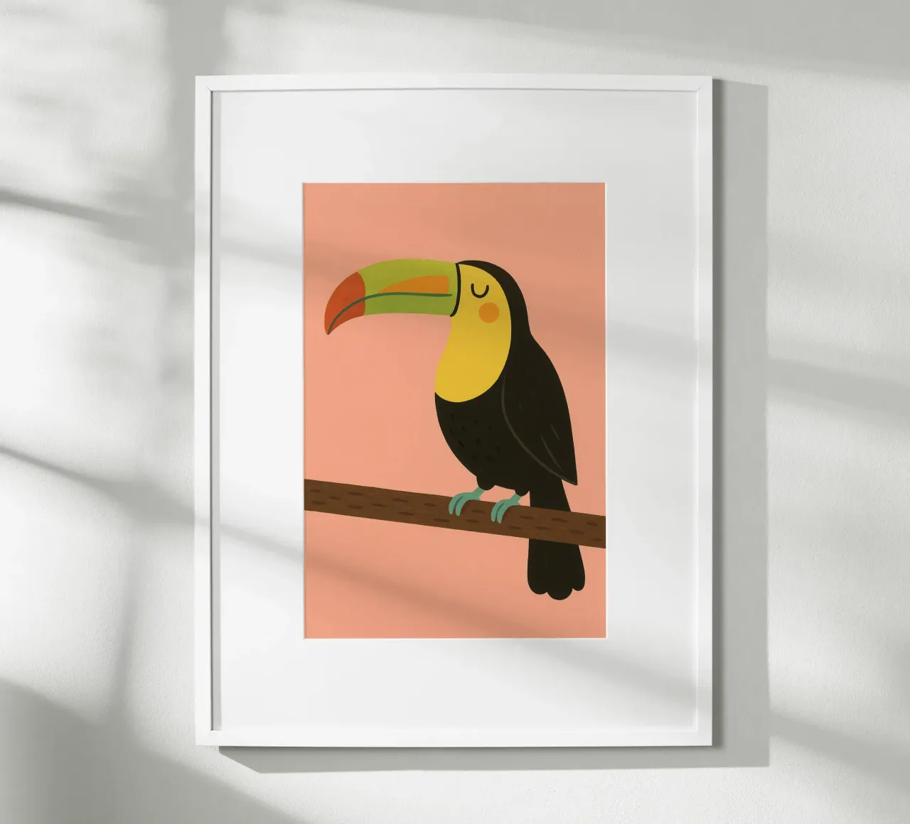 Tucano colorato - Animale per bambini carta hahnemühle da Tiny Tails & Stripes