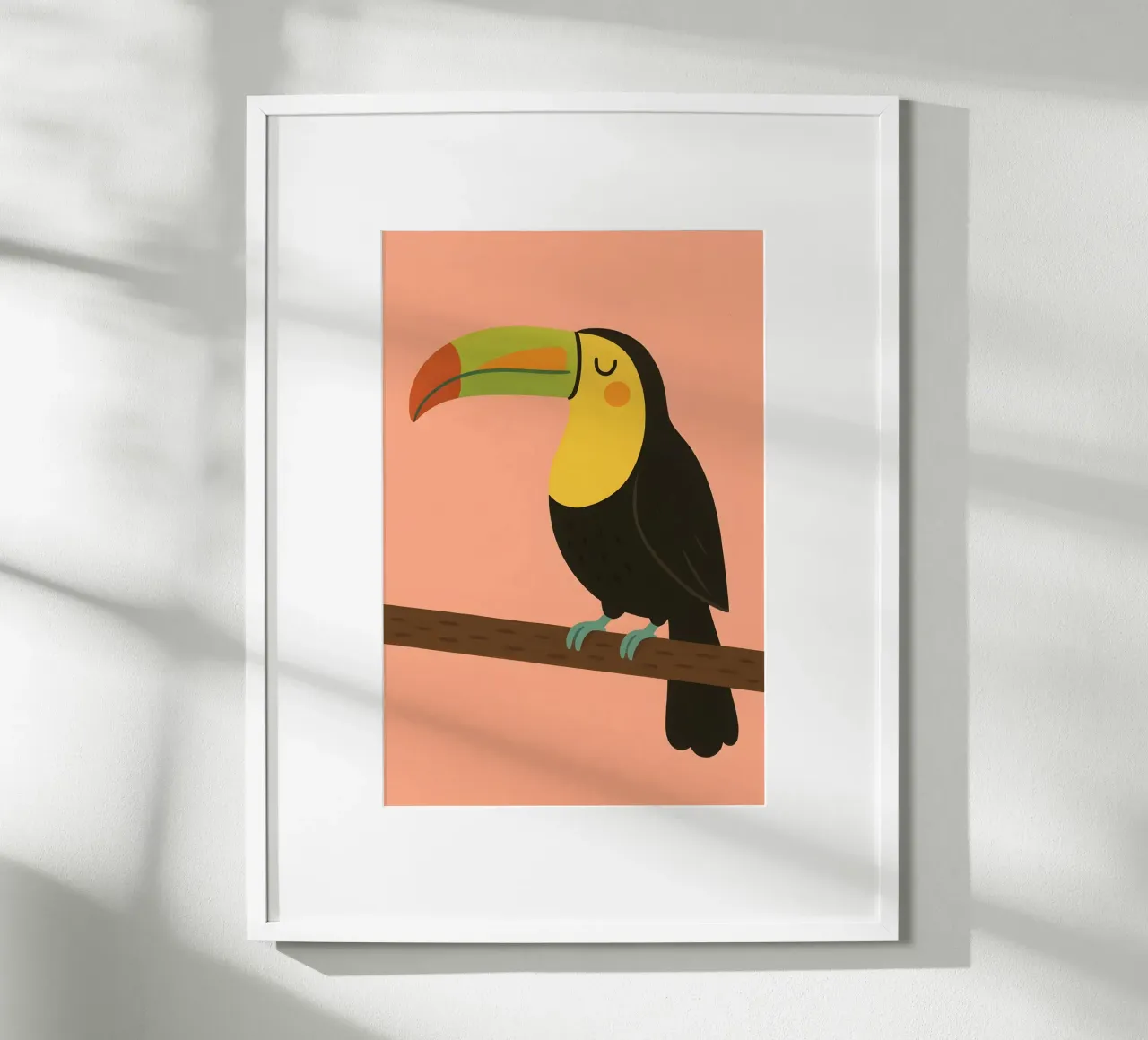 Bunter Tukan - Kinder Tier Poster von Tiny Tails & Stripes