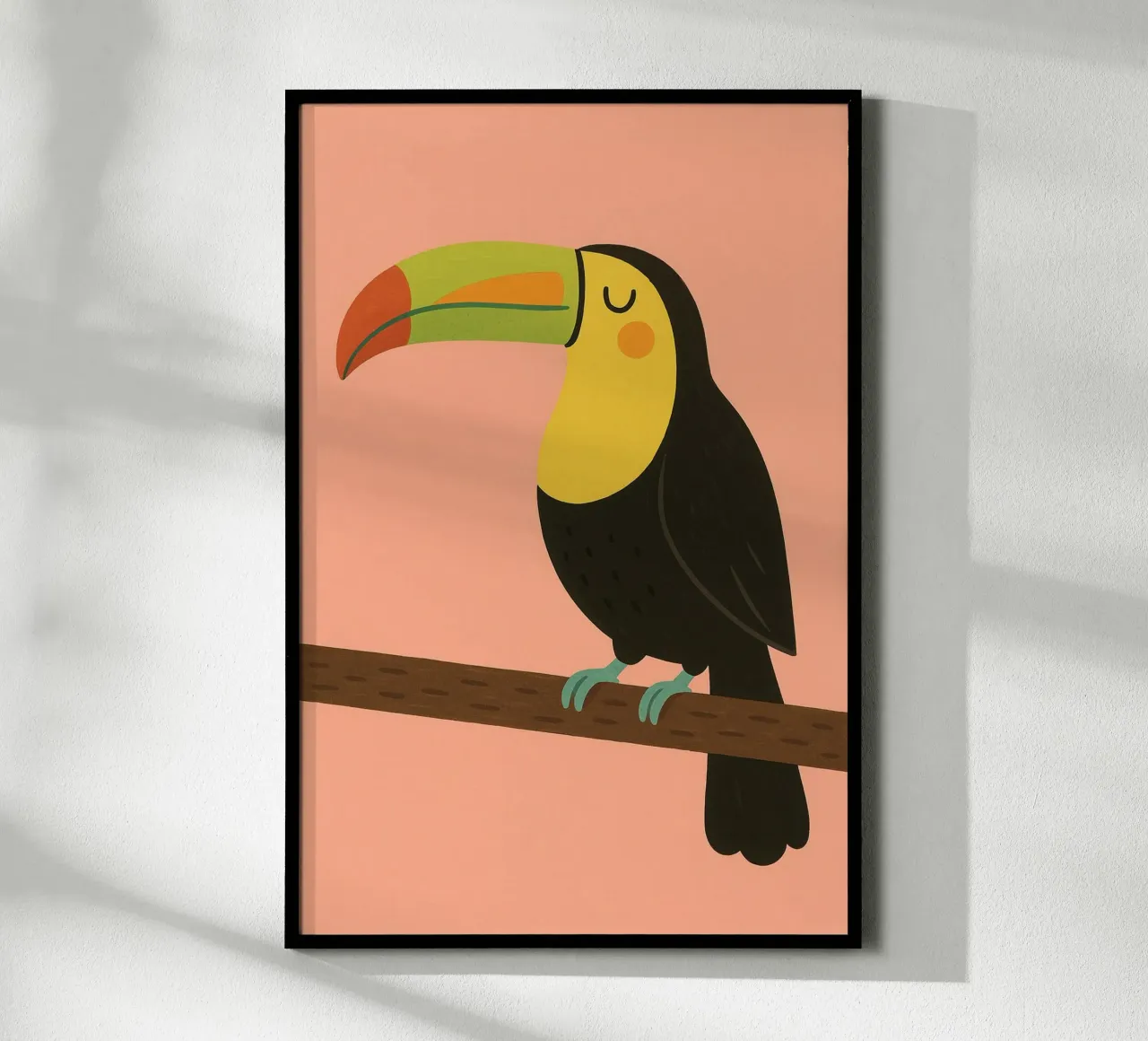 Tucano colorato - Animale per bambini carta hahnemühle da Tiny Tails & Stripes