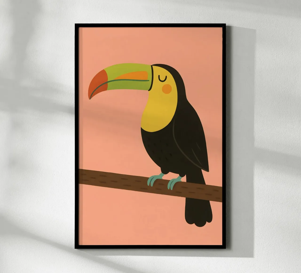 Bunter Tukan - Kinder Tier Poster von Tiny Tails & Stripes