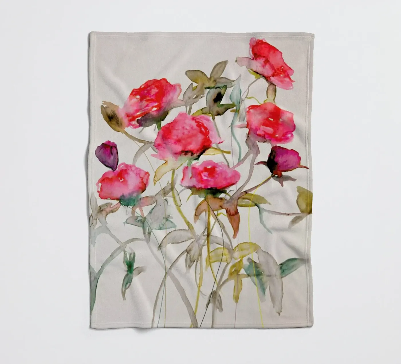 Rosa fleece blanket by Leigh Viner