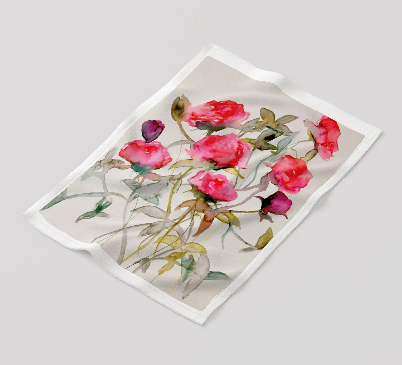 Rosa fleece blanket by Leigh Viner
